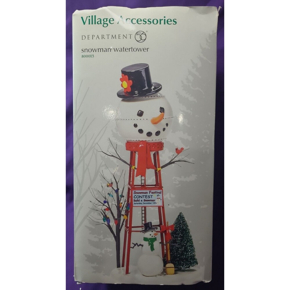 Department 56  #800013 Village Snowman Water tower 2011 *RETIRED*